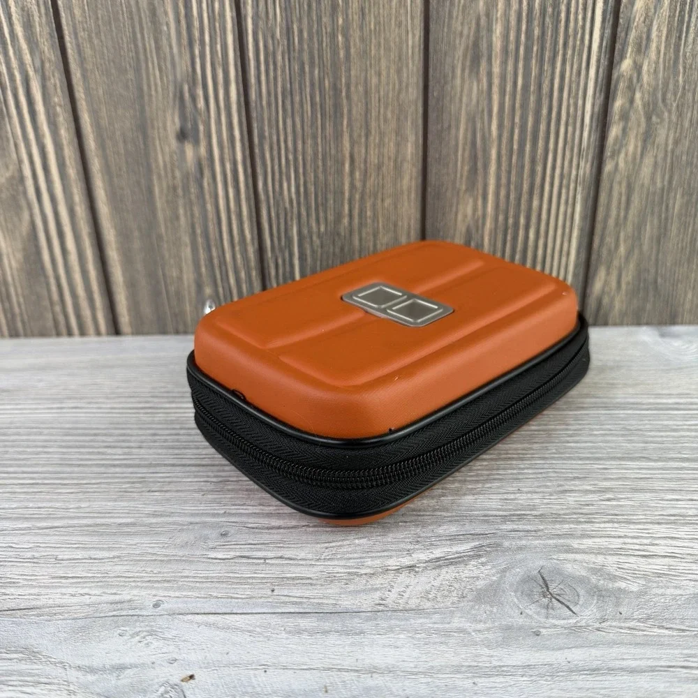 Nintendo DS Orange Black Protective Carrying Case Lite DSi 3DS Travel